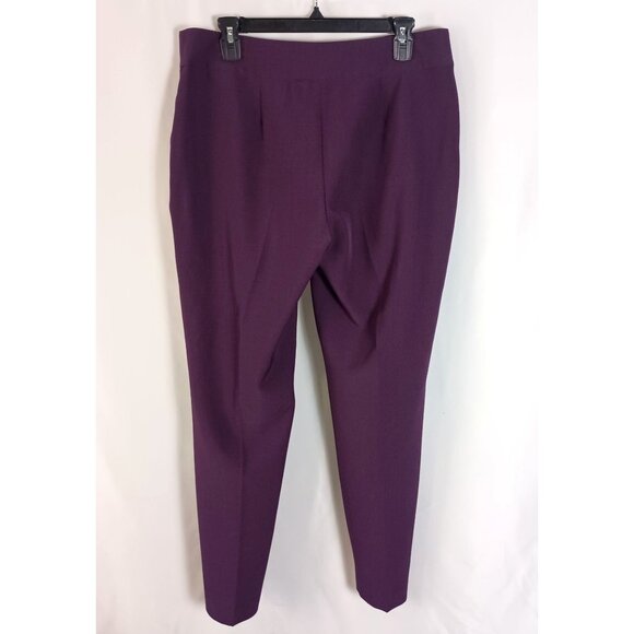 Black Label by Evan Picone Dress Pants Sz 10 Eggplant Cotton Spandex Blend - Picture 3 of 7